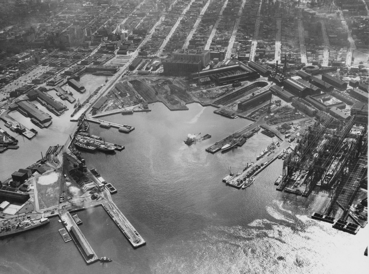 Aerial view of the Brooklyn Navy Yard