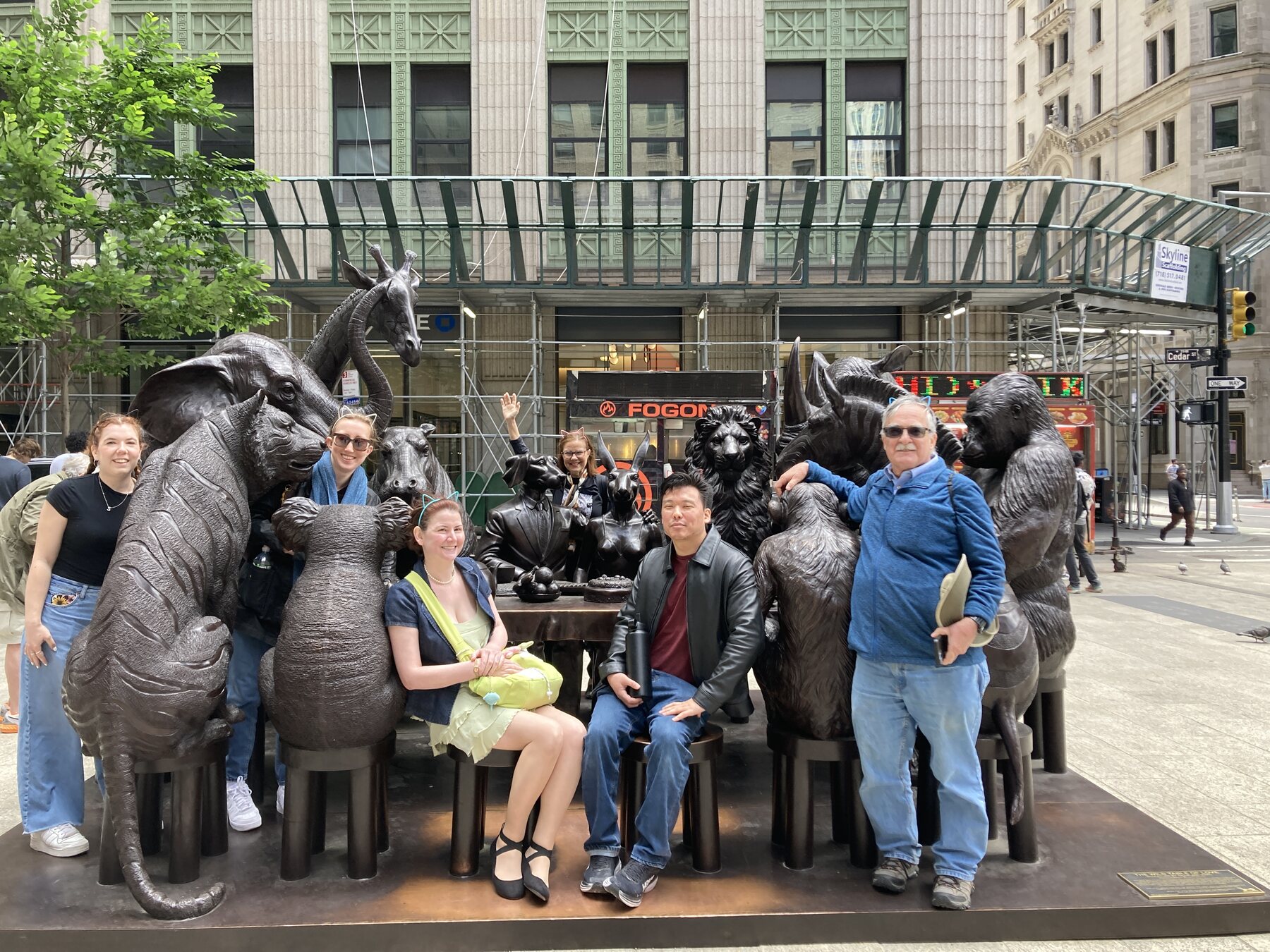 Cats About Town Financial District tour group at The Wild Table of Love in Lower Manhattan