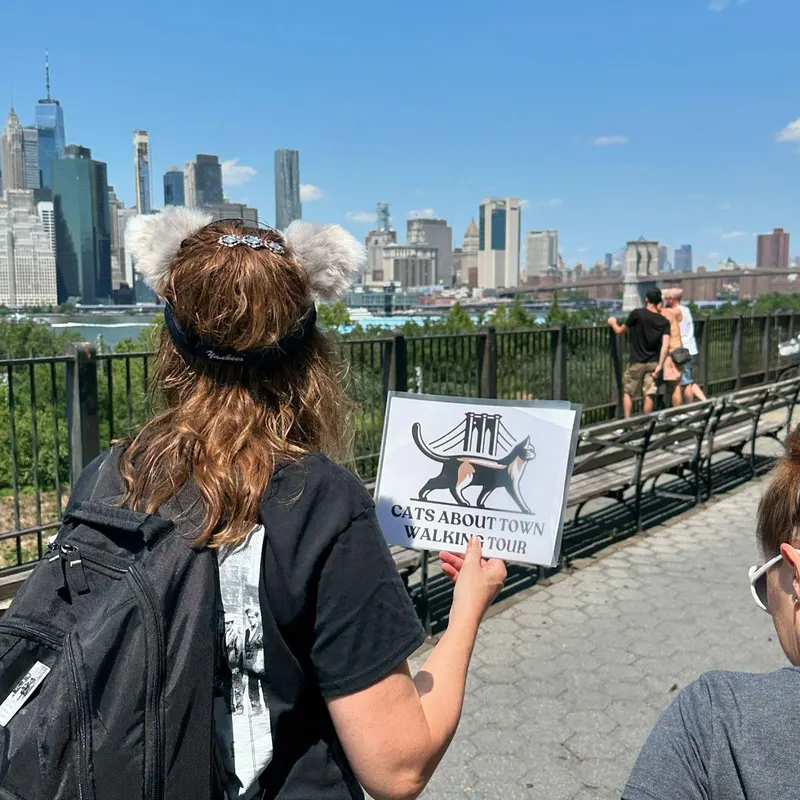 Historical cat tour stop in NYC neighborhood