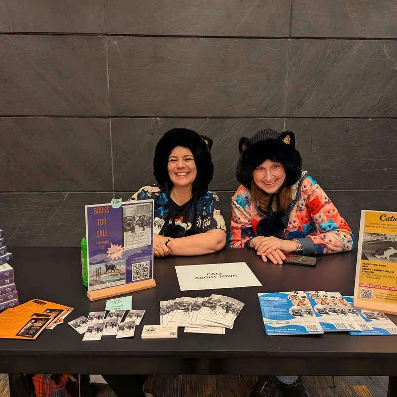 Cat history tour guide materials in NYC