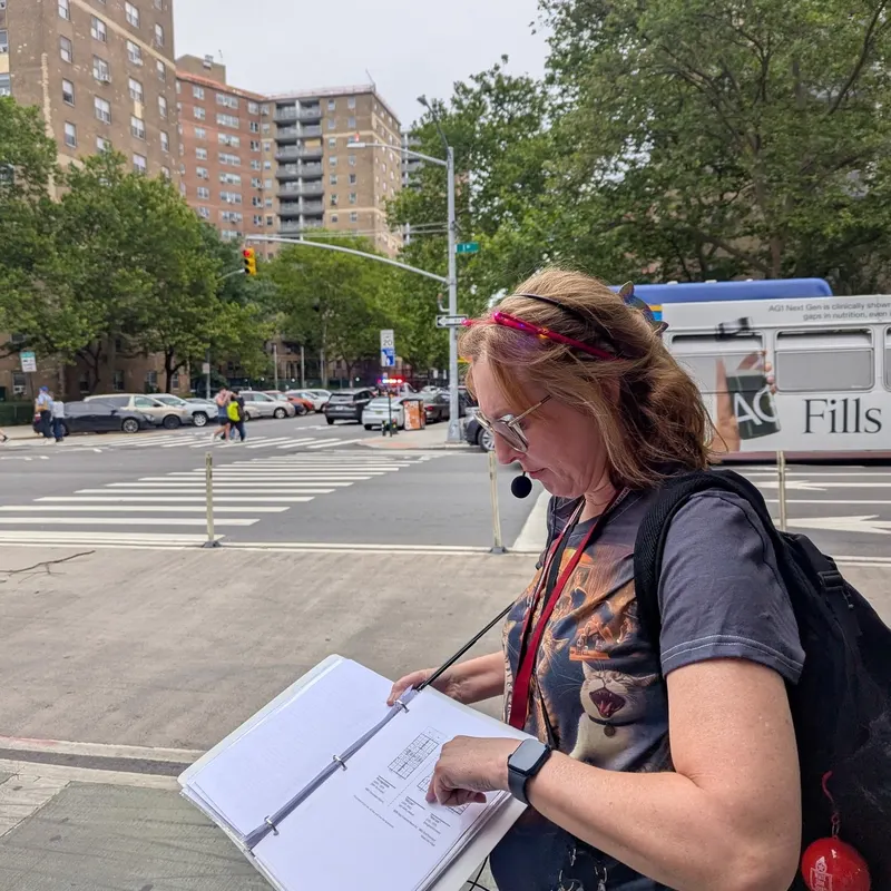 Tour materials reviewed at NYC intersection