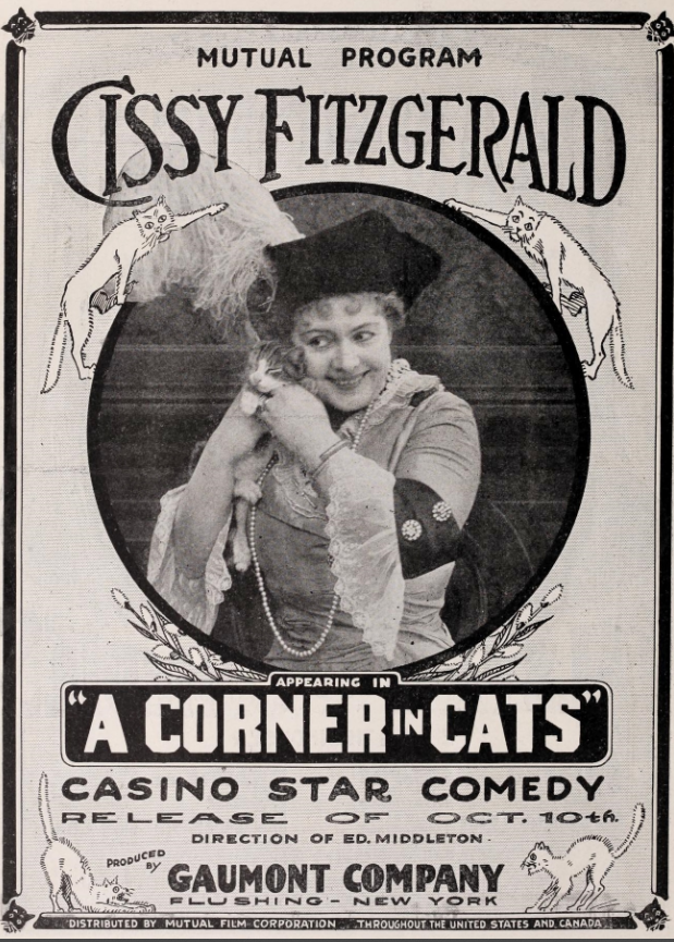 1915: The Flushing and Bideawee Cats That Starred in a Gaumont Company Moving Picture - Cats About Town Tours