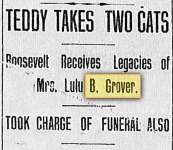 1906: Lulu Grover and the East Harlem Cats She Bequeathed to President Roosevelt